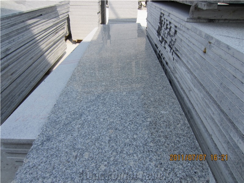 Polished Bianco Sardo Granite Tile Slab