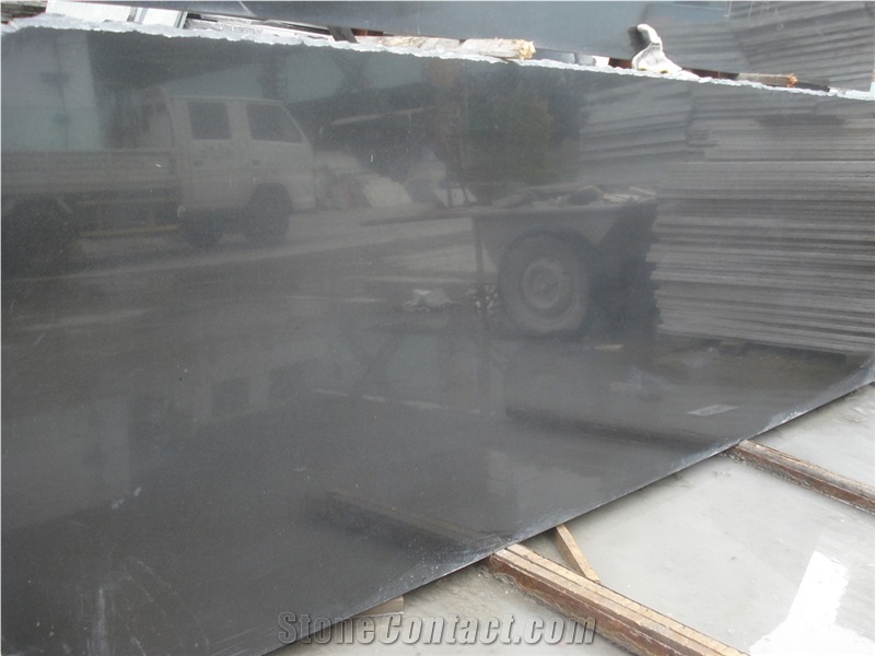 Polished China Mongolia Black Granite Slabs Tiles