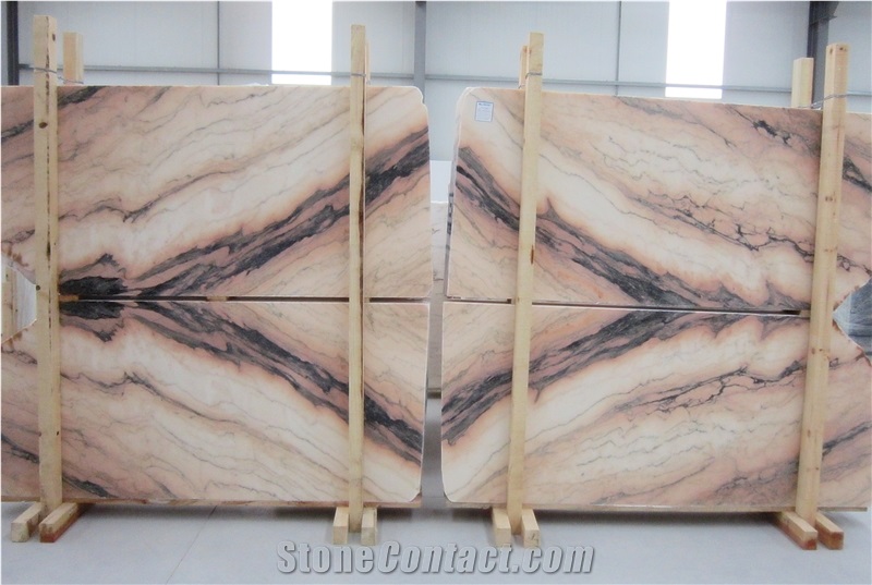 Bambu Pink Marble Slabs