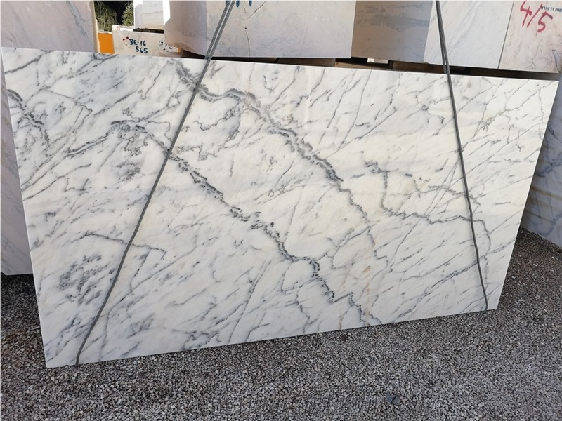 Stormy White Marble Slabs