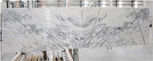 Stormy White Marble Slabs