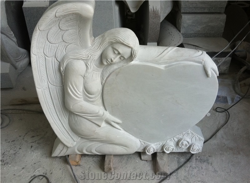 White Marble Monument & Tombstone 09