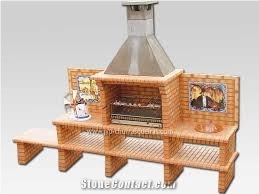 Garden Barbecue Made from Limestone