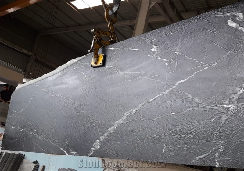 Marine Black Soapstone Slabs