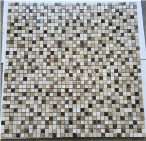 1"X1" Spanish Mix Marble Polished Mosaic
