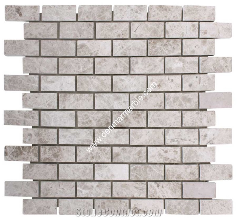1"X2" Brick Silver Royal Marble Polished Mosaic