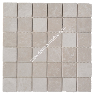 2"X2" Beige Marble Tumbled Mosaic