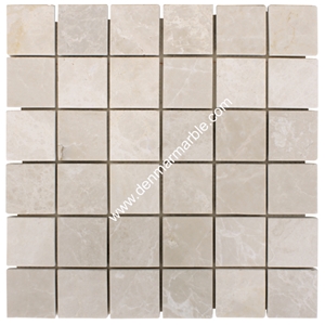 2"X2" Cream Beige Marble Polished Mosaic