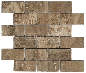 2"X4"Fossil Noche Trv F&Polished Cultured Stone