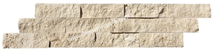 2"X6" Brick Classic Travertine Split Face Mosaic