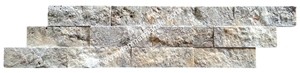 2"X6" Brick Silver Travertine Split Face Mosaic