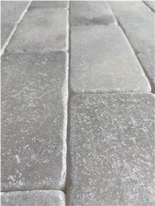 3"X6" White Marble Tumbled Tile