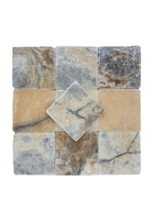 4"X4" Antico Travertine Tumbled Tile