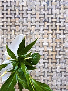 Basketweave Philadelphia Travertine F/H Mosaic