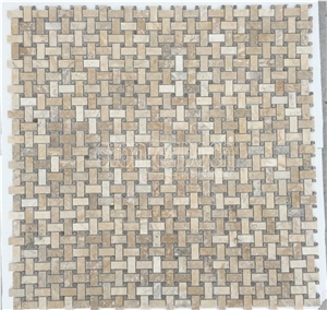 Basketweave Philadelphia Travertine F/H Mosaic