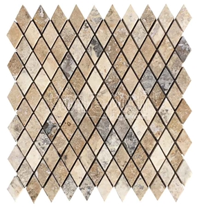 Diamond 1" Philadelphia Travertine F/H Mosaic