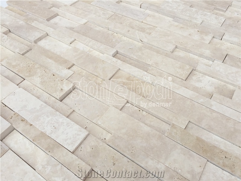 Ledger Light Travertine Unfilled&Honed Mosaic