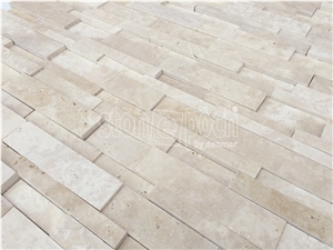 Ledger Light Travertine Unfilled&Honed Mosaic