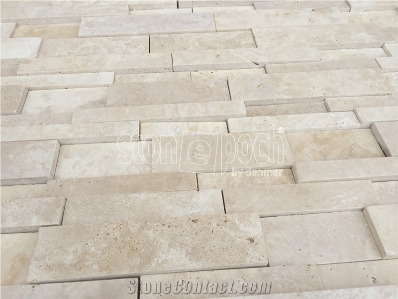 Ledger Light Travertine Unfilled&Honed Mosaic