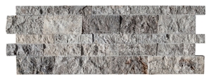 Ledger Silver Travertine Wall Cladding
