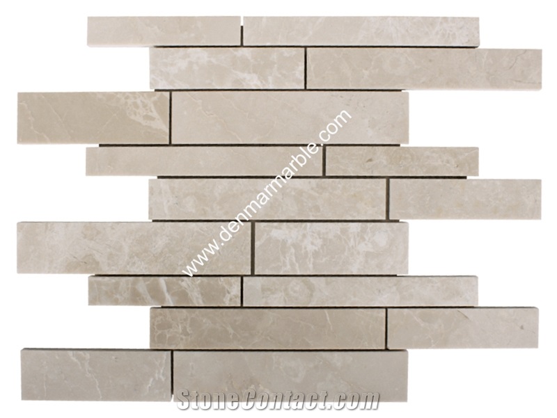Random Cream Beige Marble Polished Mosaic