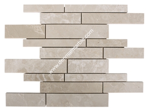 Random Cream Beige Marble Polished Mosaic