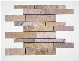 Random Scabos Travertine F/H Mosaic