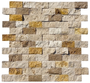 Travertine Split Mosaic