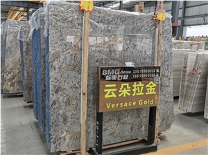 Versace Golden Spider Grey Marble Slabs