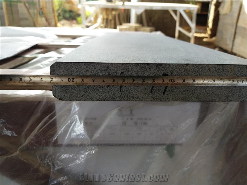 Black Basalt Rubbed Surface Pool Coping
