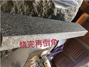 Ken Black Basalt Flamed Dropdown Stair