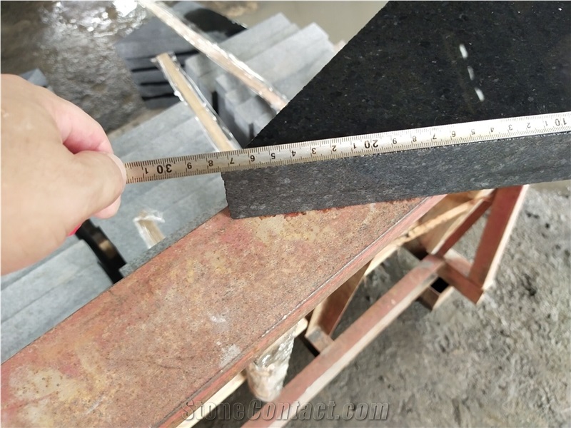 Orginal G684 Fuding Black Triangular Honed Paver