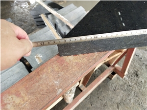 Orginal G684 Fuding Black Triangular Honed Paver