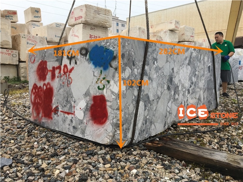Chinese Vuca Grey Marble Block