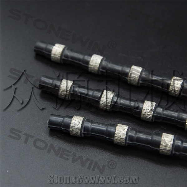 Rubber Coated Diamond Rope Saw for Granite Quarry