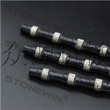 Rubber Coated Diamond Rope Saw for Granite Quarry