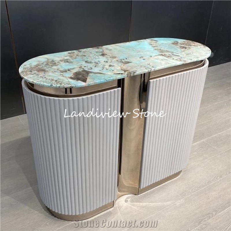 Amazon Green Natural Stone Luxury Stone Table Top