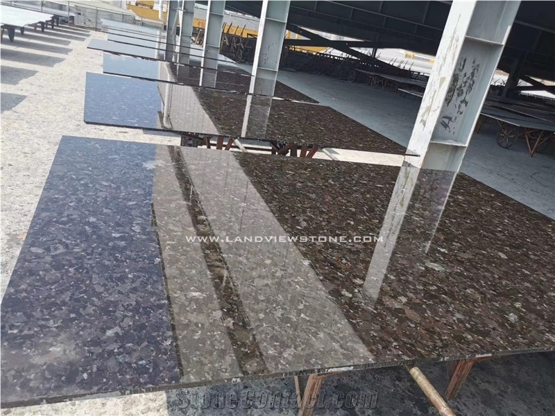Angola Brown Black Labrador Amostra Granite Slabs