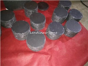 Black Santorini Marble Flagstone Many Shapes