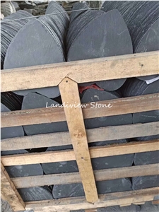 Black Santorini Marble Flagstone Many Shapes