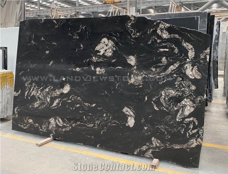 Blacktitanium Granite Snow Matrix Kichen Tops