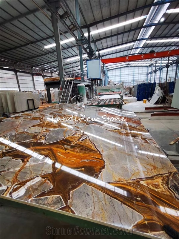 Blue Rome Golden Veins Quartzite Roma Imperial