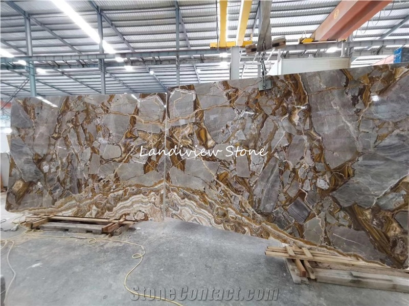 Blue Rome Golden Veins Quartzite Roma Imperial