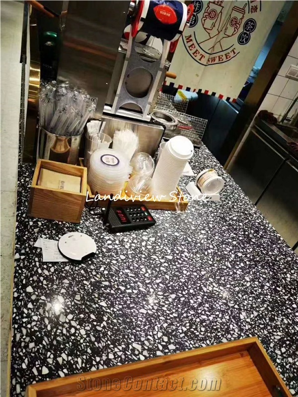 Cement Terrazzo Tiles Kitchen Glass Tile Cladding