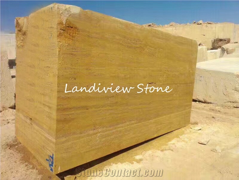 Golden Travertine Yellow Blocks