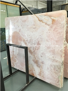 Luxury Pink Onyx Slabs,Pink Jade,Polished Tiles