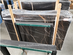 Nero Tunisi Dorato, Noir Aziza Gold Black Marble