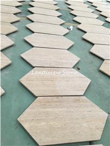 Rome Cream Beige Travertine with White Ground