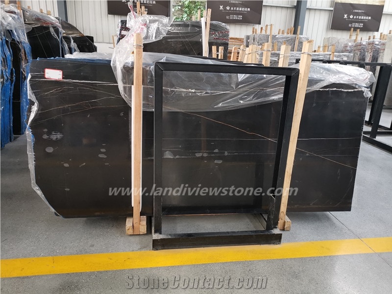 Sahara Noir Aziza,Nero Dorato Black Marble Slabs