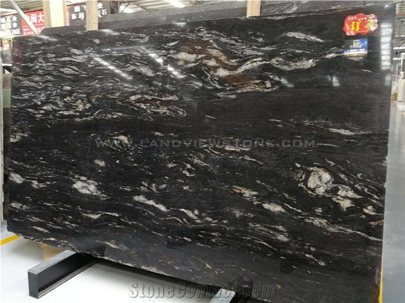 Titanium Black Dolomite Snow Matrix Granite Tiles